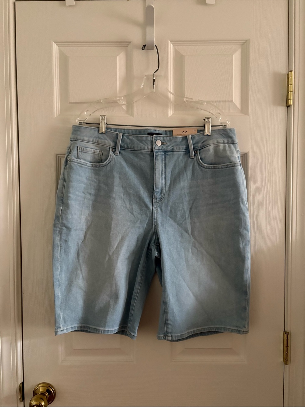 NYDJ Briella Light Wash Denim Bermuda Shorts - Picture 5 of 8